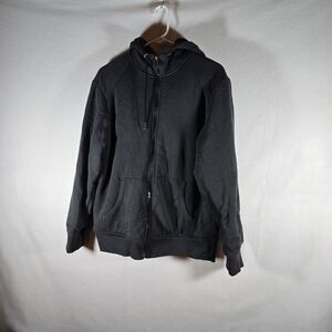 Mens George Coat, Size Large, Black, Soft Cotton, Jacket, Winter, (G35)